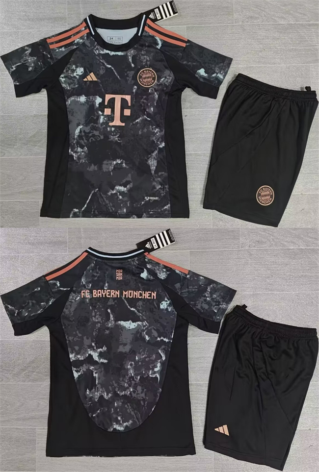 Youth Black Bayern Munich Custom Soccer Jersey Suit